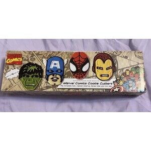 Marvel Comics Cookie Cutters 4 Pc Set Spider-Man Hulk Iron Man Williams Sonoma